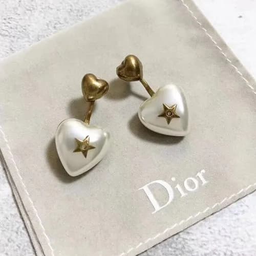 Dior Rose Gold Earring - 디올 여성용 18k도금 로즈 골드 귀걸이 2색… - 1