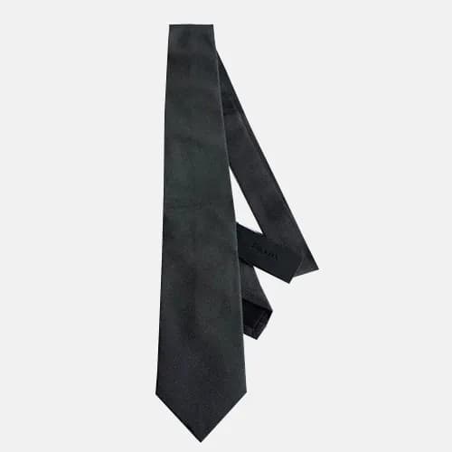 PRADA MENS NECKTIE BLACK - 프라다 남성용 넥타이 블랙 - 1