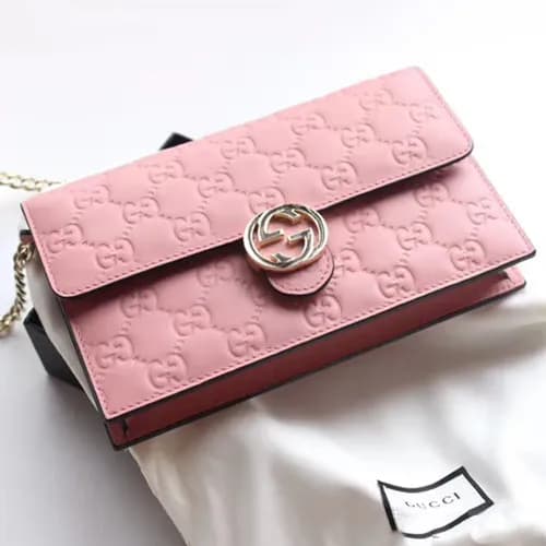 Gucci GG Jacquard Buckle Chain Shoulder Bag,19CM -… - 1