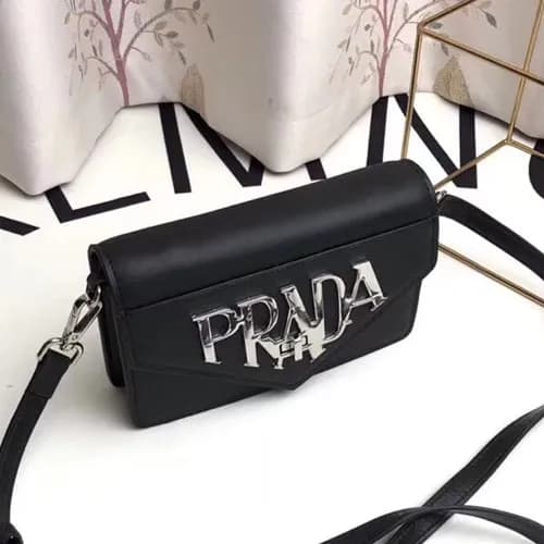 Prada Leather Shoulder Cross Bag,19CM - 프라다 레더 여성용… - 1