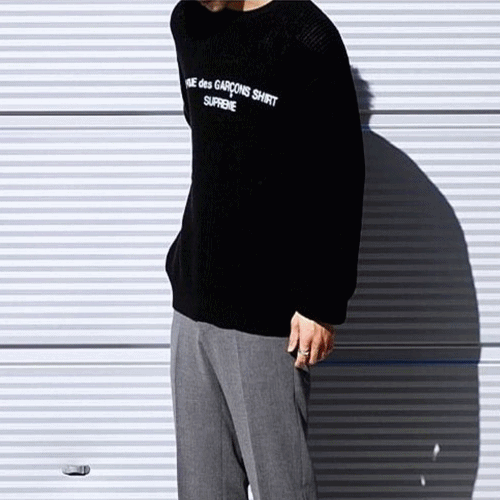 Cdgplay x Supreme Unisex Collabo Round Knit - 꼼데가르… - 1