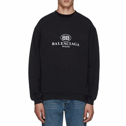 Balenciaga 2018 MM/WM Classic Logo Cotton Hood Tee…