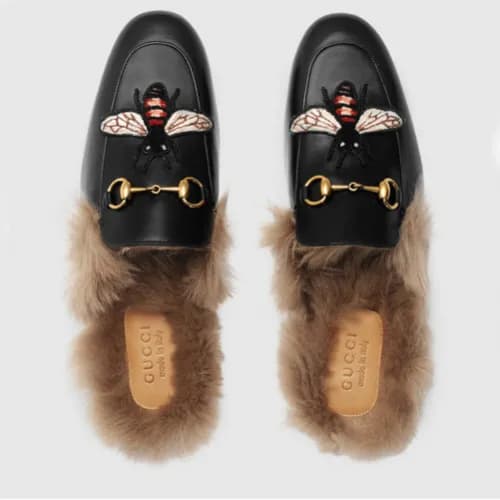 Gucci 2018 Prince Town Honeybee Embroidery Per lea… - 1