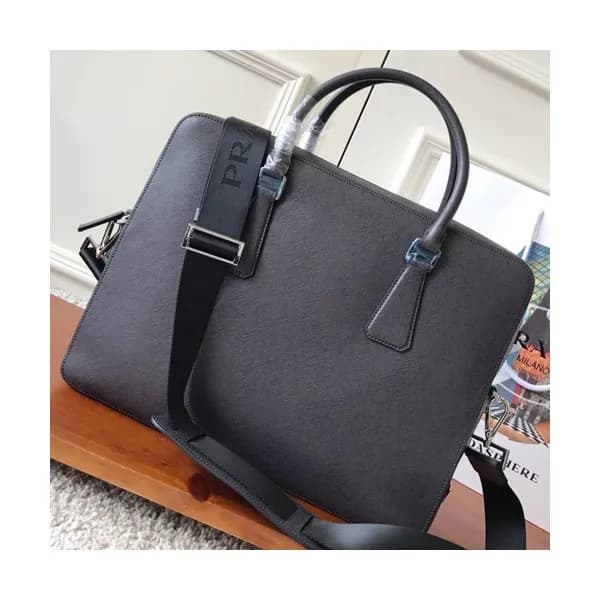Prada Saffiano Mens Business Bag ,36CM - 프라다 사피아노 … - 1