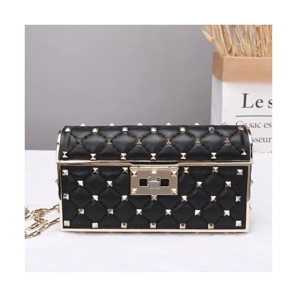 Valentino 2019 Leather Ruckstud Shoudler Cross Ba… - 1