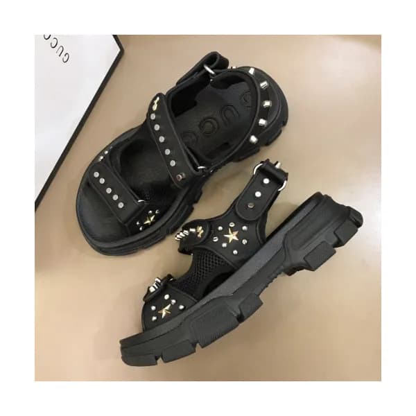 [매장판]Gucci 2019 Mens Logo Rocksud Velcro Leather S… - 1