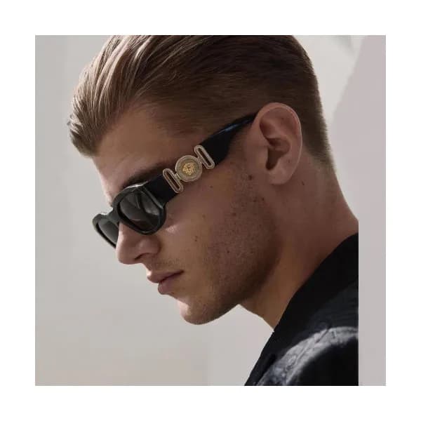 Versace 2019 Mens Medusa Metal Logo Trendy Acrylic… - 1