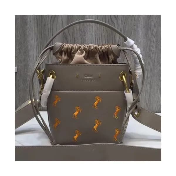 Chole 2019 Roy Leather Bucket Tote Shoulder Bag, 2… - 1