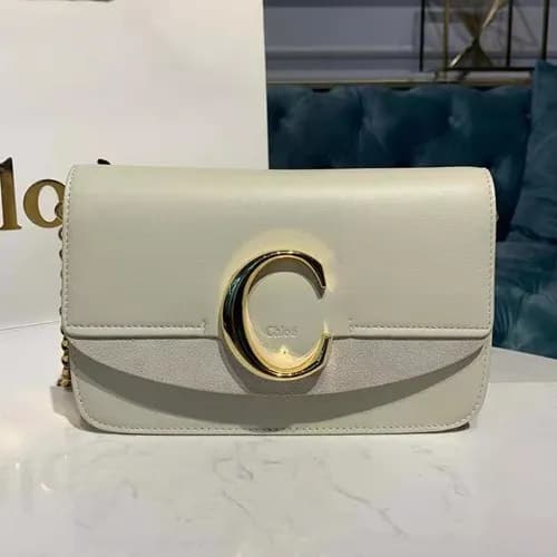 Chole 2019 C Leather Shoulder Bag, 21cm - 끌로에 201… - 1