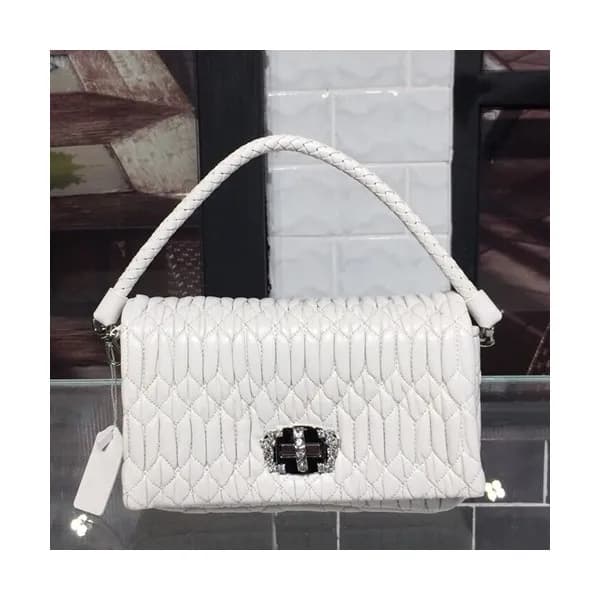 MiuMiu 2019 Matelasse Crystal Tote Shoulder Cross … - 1