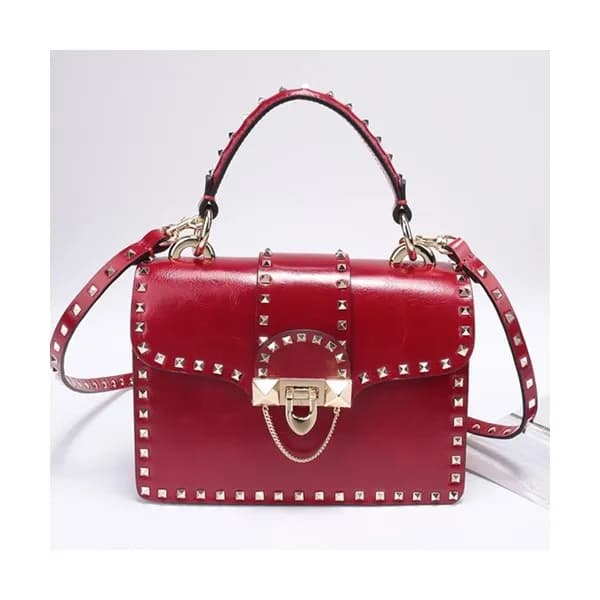 Valentino 2019 Leather Tote Shoudler Cross Bag,21… - 1