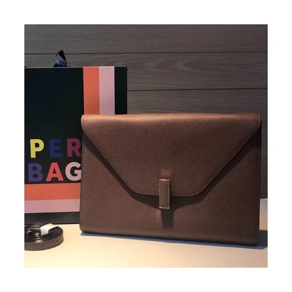 Valextra 2019 Epsom Leather Shoulder Bag,28CM - 발렉… - 1