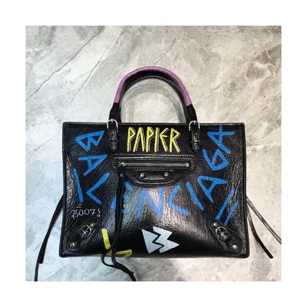 Balenciaga 2019 Leather Tote Shoulder Bag,26CM - 발… - 1