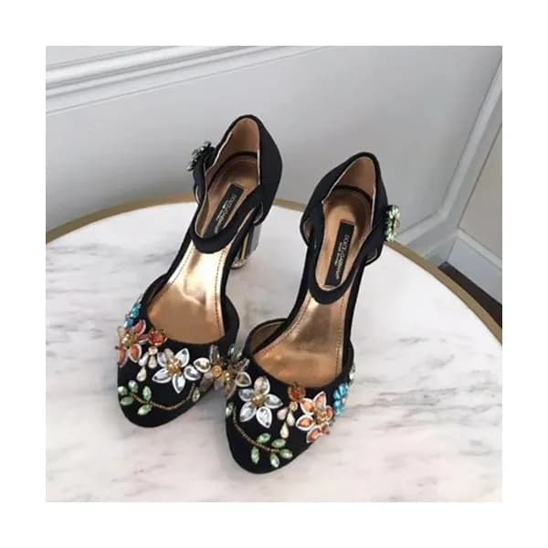 Dolce&Gabbana 2019 Ladies Velvet High Heel Slingb… - 1