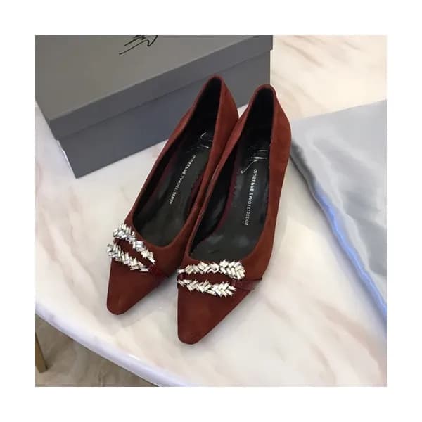 Giuseppe Zanoti 2019 Ladies Suede Pumps Middle Hee…