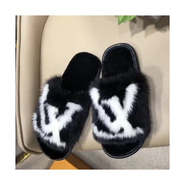 Louis Vuitton 2019 Ladies Mink Fur Slipper - 루이비통 … - 1