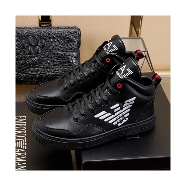 Armani 2019 Mens Leather Sneakers - 알마니 2019 남성용 … - 1