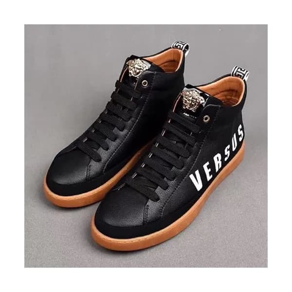 Versace 2019 Mens Leather Sneakers - 베르사체 2019 남성용… - 1