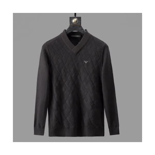 Armani 2019 Mens V-neck Wool Sweater - 알마니 2019 남성… - 1