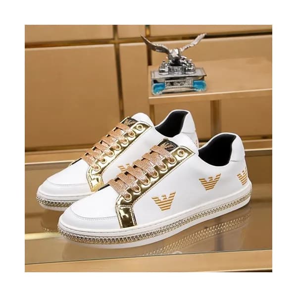 Armani 2019 Mens Leather Sneakers - 알마니 2019 남성용 … - 1