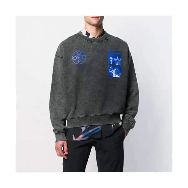 Off-white 2019 Mens Logo Cotton Oversize Man-to-ma… - 1