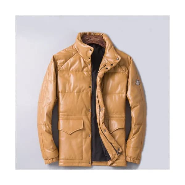 Moncler 2019 Mens Logo Casual Duck Down Leather Ja… - 1