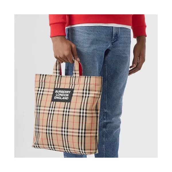 Burberry 2019 Nylon Tote Shoulder Shopper Bag, 38c… - 1