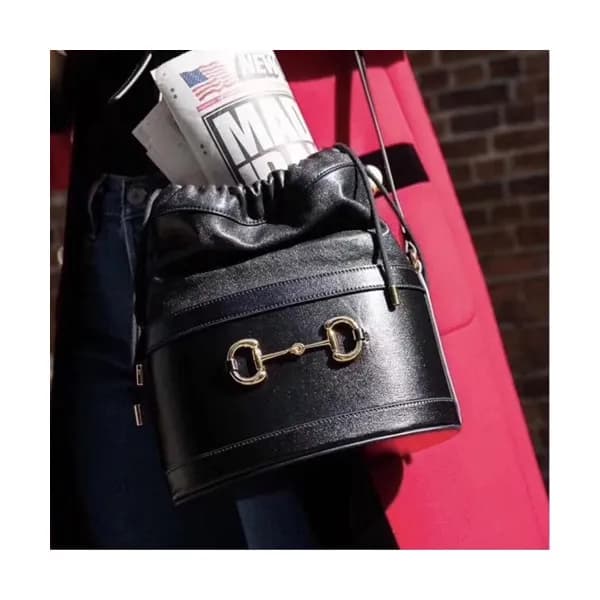Gucci 2019 1955 Horsebit Leather Bucket Shoulder B… - 1