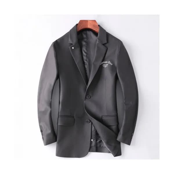 Dior 2019 Mens Logo Modern Leather Suit Jacket - 디… - 1