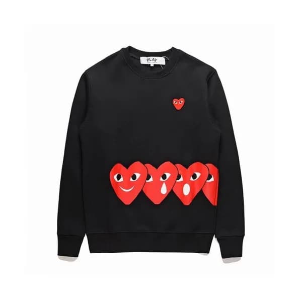 Cdgplay 2019 Unisex Print Heart Cotton Tshirts - 꼼… - 1