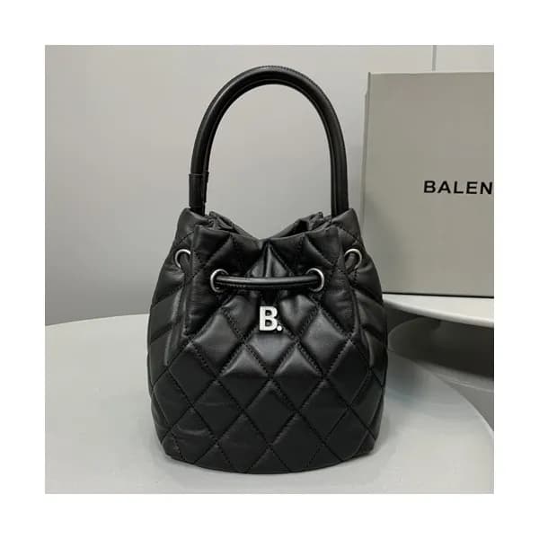 Balenciaga 2020 Leather Bucket Tote Shoulder Bag,2… - 1