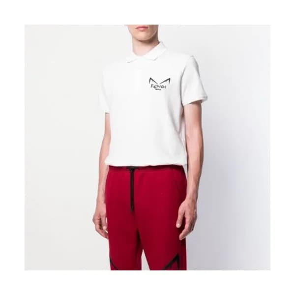 [펜디]Fendi 2020 Mens Logo Casual Cotton Polo Short … - 1