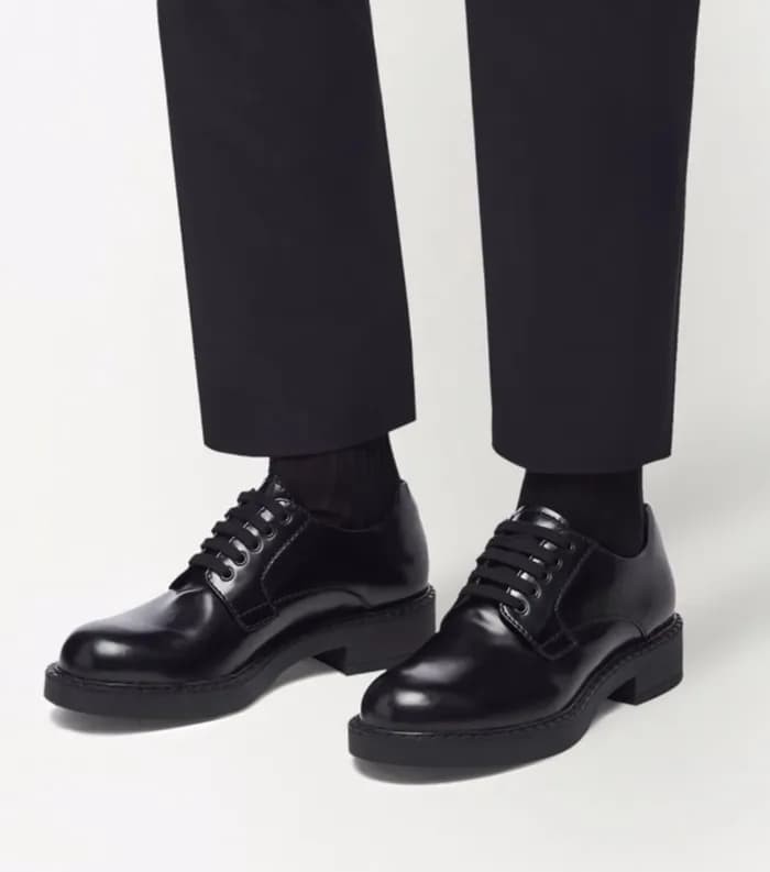 프라다 남성 레이스 더비 슈즈 - Prada Mens Lace-up Derby Shoes-… - 1
