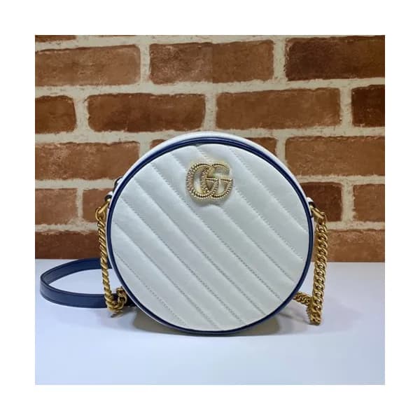 Gucci 2020 GG Marmont Mini Round Women Shoulder Ba… - 1