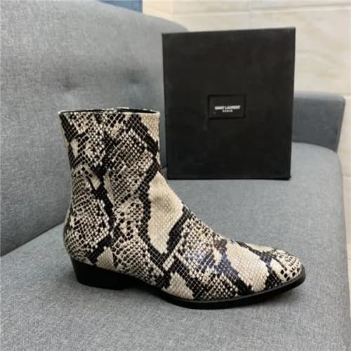 Saint Laurent 2020 Men's Leather Ankle Boots -… - 1