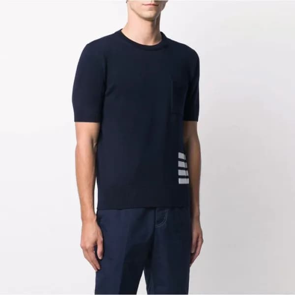 톰브라운 남성 라운드 반팔티 - Thom Browne Mens Round Tshirts -… - 1