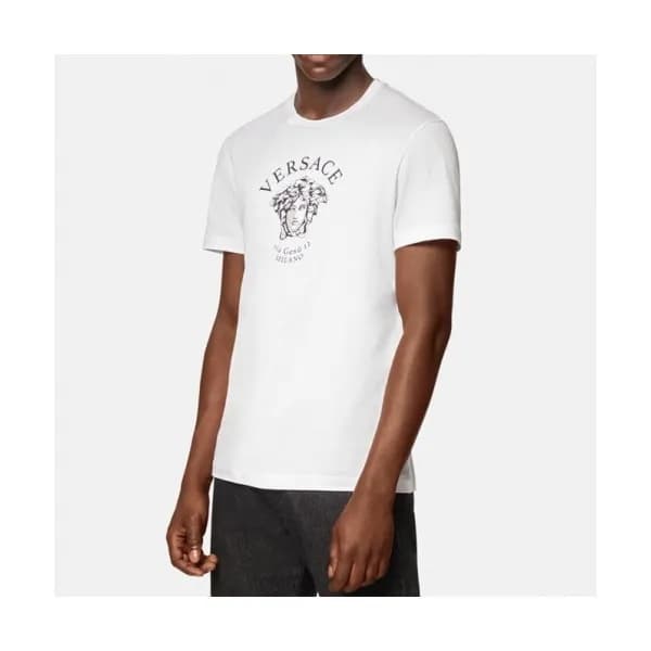 [럭셔리]Versace 2021 Mens Logo Short Sleeved Tshirts … - 1