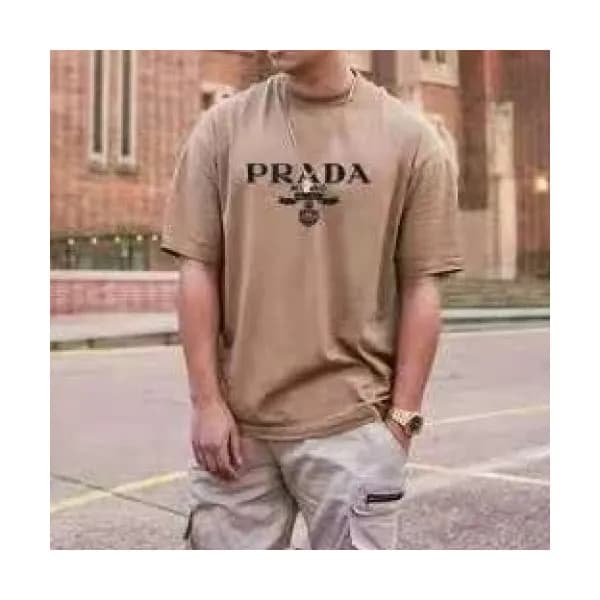 Prada Mens Basic Logo Short Sleeved Tshirts White… - 1