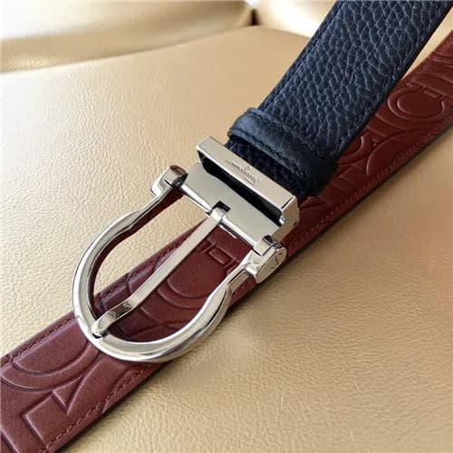 Salvatore Ferragamo 2021 Men's Leather Belt,3.… - 1
