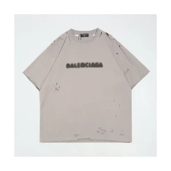 Balenciaga Mm/Wm Logo Cotton Short Sleeved Tshirt… - 1