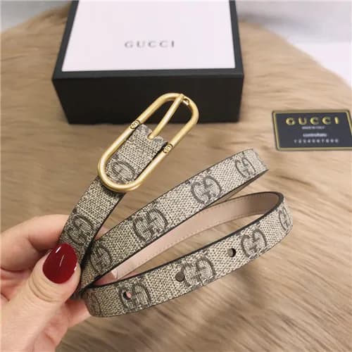 Gucci 2021 Women's Leather Belt,1.5cm,GUBT0211… - 1