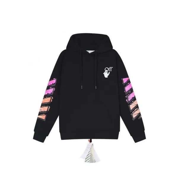 Off-white Mens Logo Cotton Hoodie Black - 오프화이트 2…