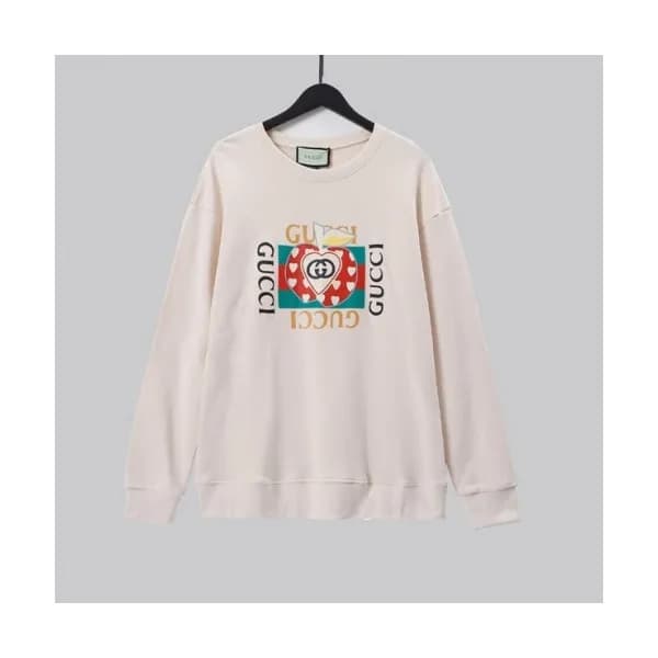 Gucci Mm/Wm Logo Crew-neck Cotton Tshirts Ivory … - 1