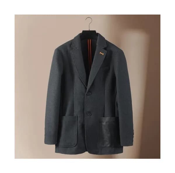 Hermes Mens Business Wool Suit Jackets Black - 에르… - 1