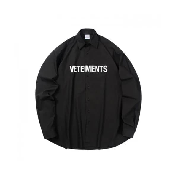 Vetements Unisex Logo Cotton Short Sleeved Oversiz… - 1