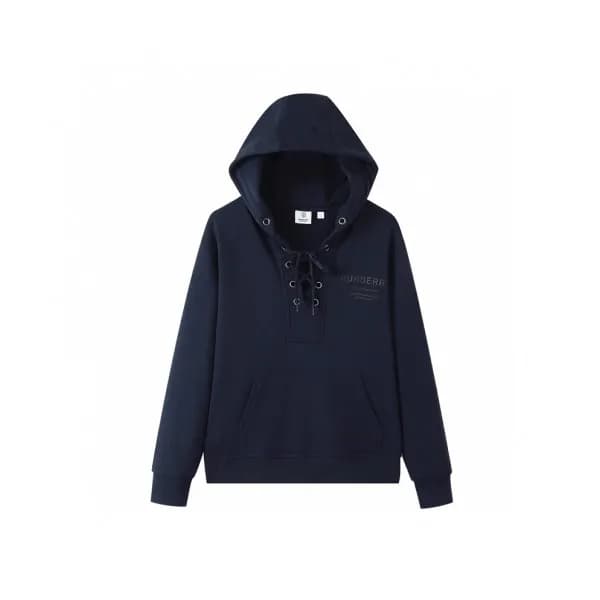 Burberry Mm/Wm Logo Casual Cotton Hoodie Blue - 버버… - 1