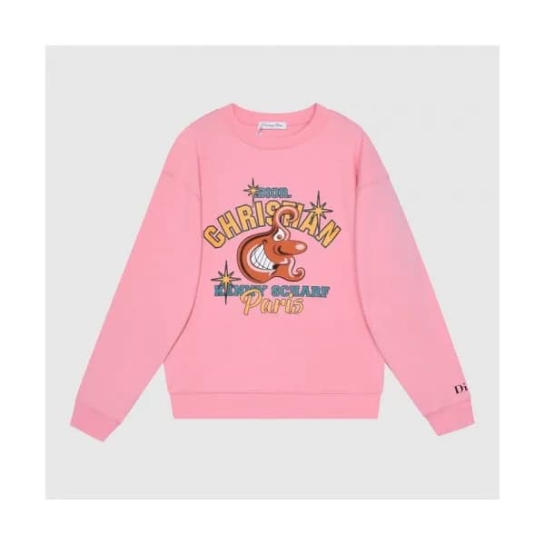 Dior Mm/Wm Retro Logo Tshirts Pink - 디올 2021 남/녀 … - 1
