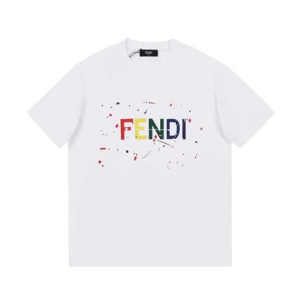 펜디 남성 크루넥 화이트 반팔티 - Mens White Tshirts - fen01168x - 1