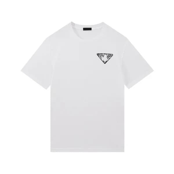프라다 남성 크루넥 화이트 반팔티 - Mens White Tshirts - Pra02641… - 1