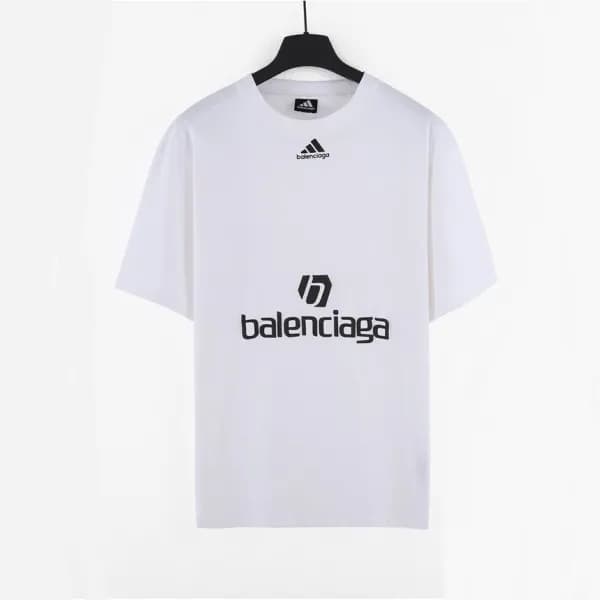 발렌시아가 남성 크루넥 화이트 반팔티 - Mens White Tshirts - bal016… - 1